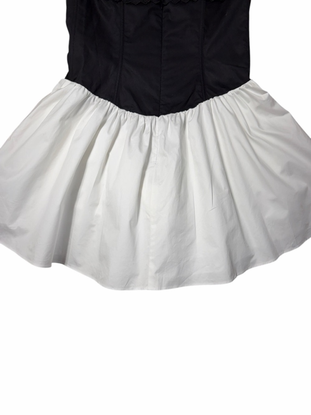 For Love & Lemons Black and White Annabelle Mini Dress Womans M - Picture 10 of 11